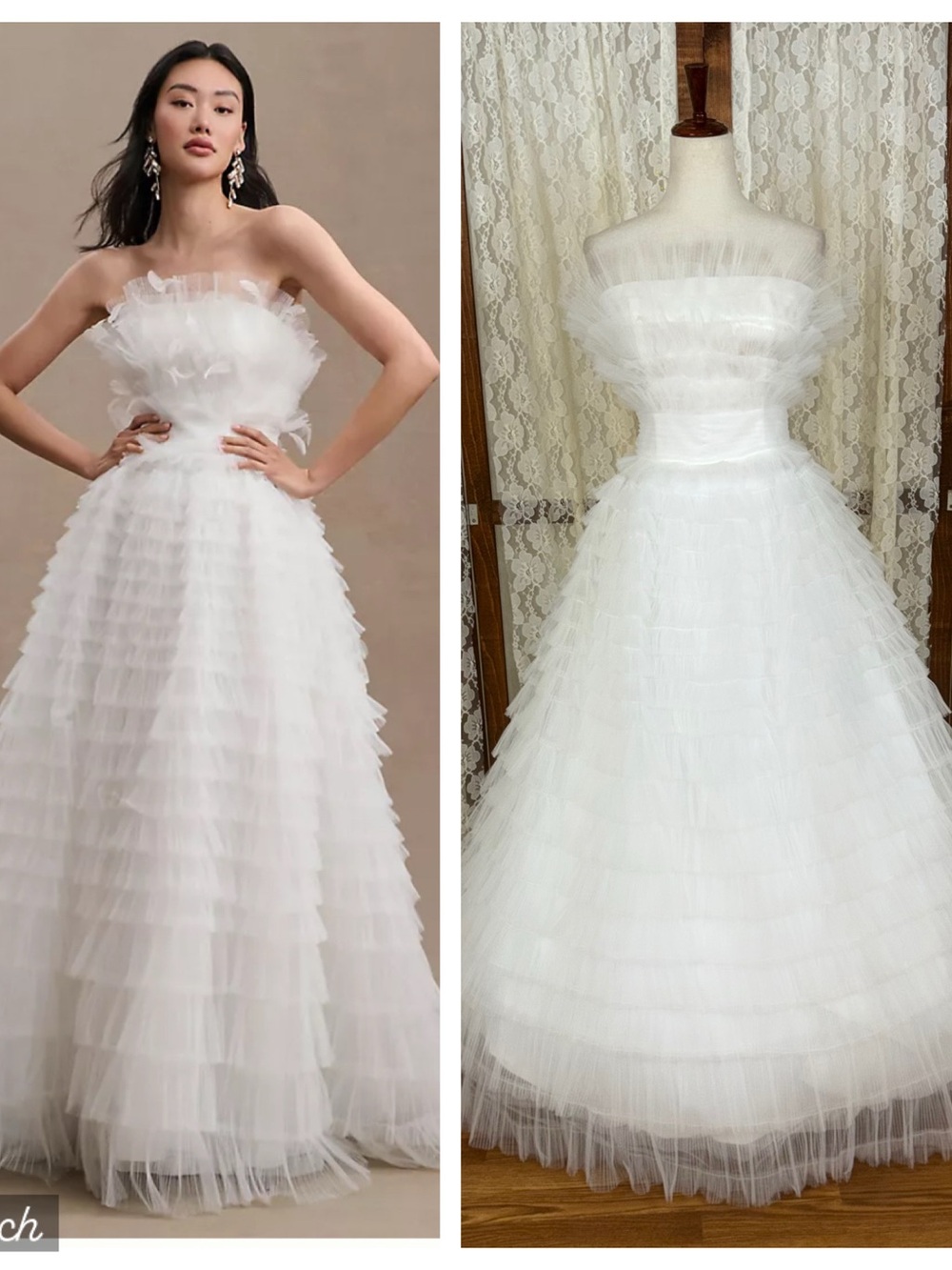 Stunning New MacDuggal Tiered Tulle Wedding Gown
